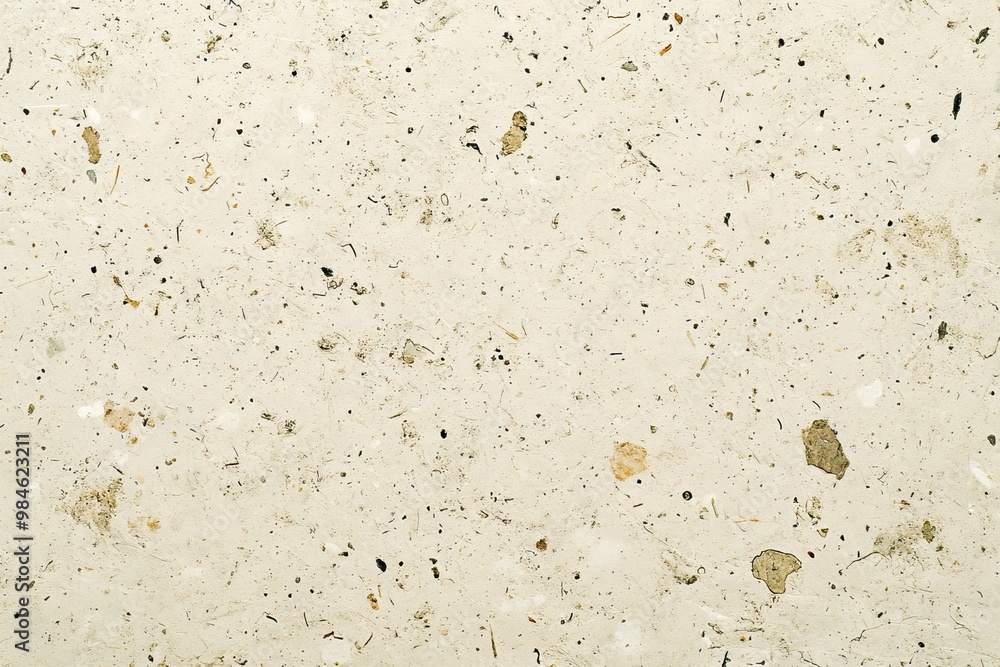A close-up view of a textured surface featuring an abstract mix of light colors and small natural specks, ideal for backgrounds or design applications. A close-up view of a textured surface featuring an abstract mix of light colors and small natural specks, ideal for backgrounds or design applications.