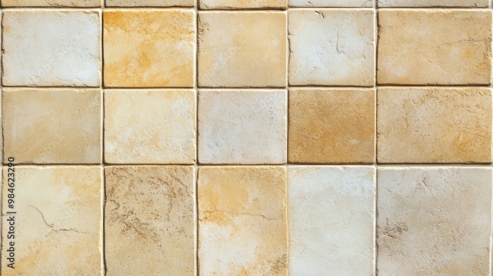 Close up of beige tiles Close up of beige tiles