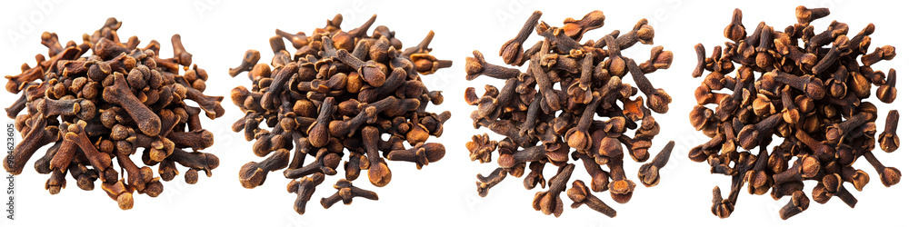 Cloves - Warm and aromatic used in both sweet and savory dishes Isolated on Clear White Background Highly Detailed Cloves - Warm and aromatic used in both sweet and savory dishes Isolated on Clear White Background Highly Detailed