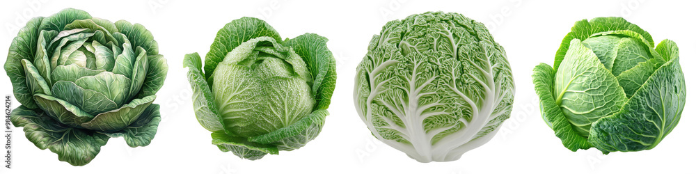 Cabbage - Crunchy and versatile Isolated on Clear White Background Highly Detailed Cabbage - Crunchy and versatile Isolated on Clear White Background Highly Detailed