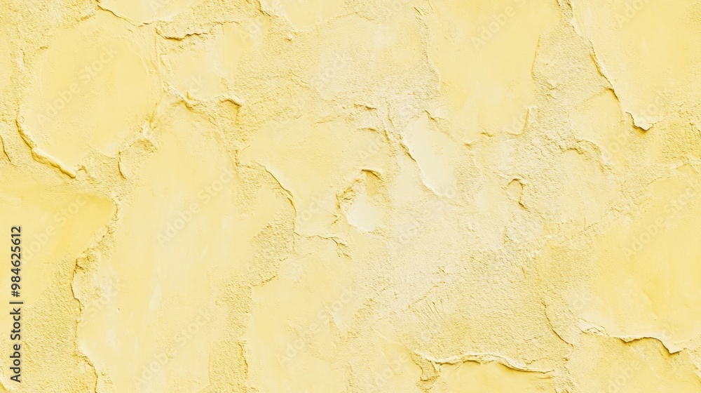 Light yellow concrete wall or floor with a rough plastered texture serving as an abstract natural background Light yellow concrete wall or floor with a rough plastered texture serving as an abstract natural background
