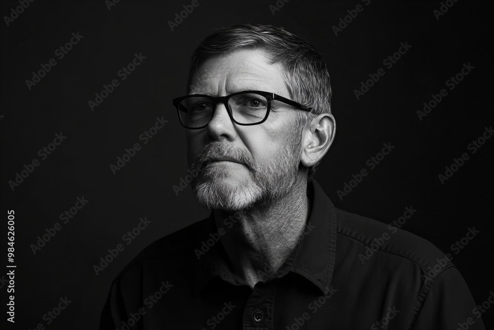 Stylish Middle-Aged Man in Modern Casual Attire, Radiating Confidence and Charisma, Ideal for Professional and Lifestyle Photography in a Studio Setting Stylish Middle-Aged Man in Modern Casual Attire, Radiating Confidence and Charisma, Ideal for Professional and Lifestyle Photography in a Studio Setting