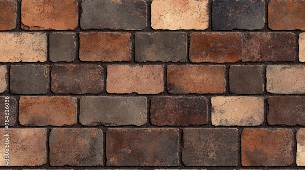Seamless pattern of tile with a brick wall background Seamless pattern of tile with a brick wall background
