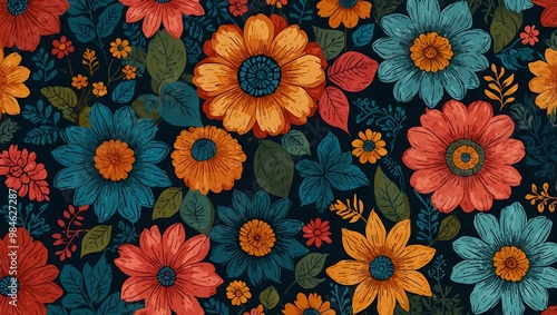 Seamless floral pattern.