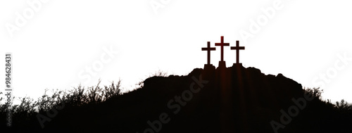 PNG Three Crosses crosses silhouette symbol. photo