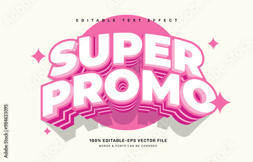 Super promo editable text effect template