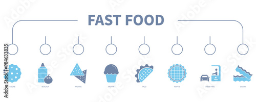 Fast food banner web icon vector illustration concept