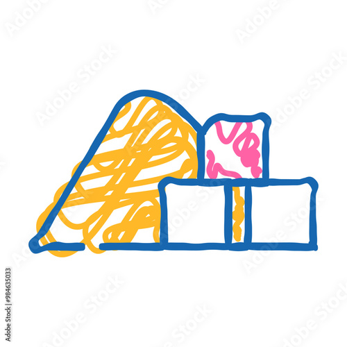 sugar food additives doodle icon sketch vector. sugar food additives sign. isolated symbol illustration