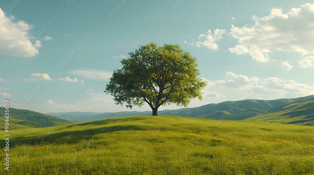 A lone tree standing in a grassy meadow.
A lone tree standing in a grassy meadow.