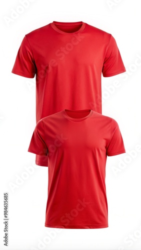 Vibrant Red T-Shirts in Casual Unisex Fashion Style photo