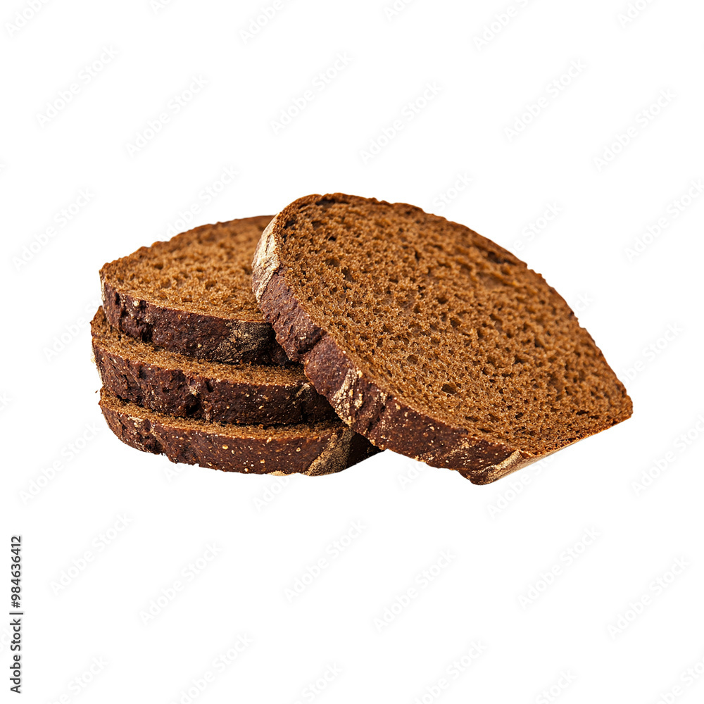Slices of dark rye bread, cut out Slices of dark rye bread, cut out