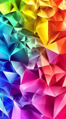 Colorful Geometric Shapes, Abstract, Texture, Pattern Background, Wallpaper, Cover and Screen for Smartphone, PC, Laptop, 9:16 and 16:9 Format