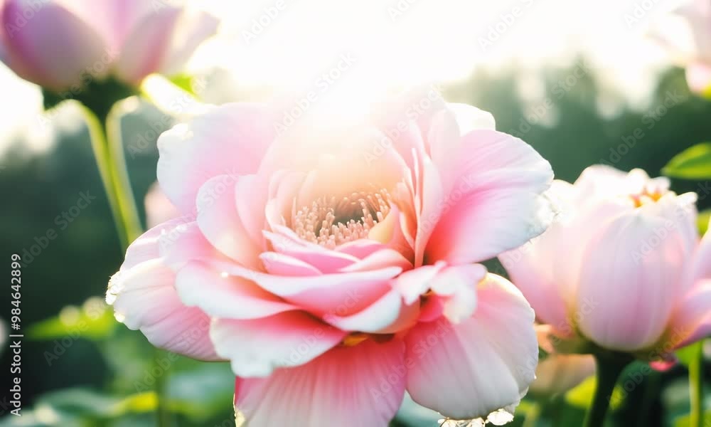 Blossoming peony flowers Video hyperrealistic Blossoming peony flowers Video hyperrealistic