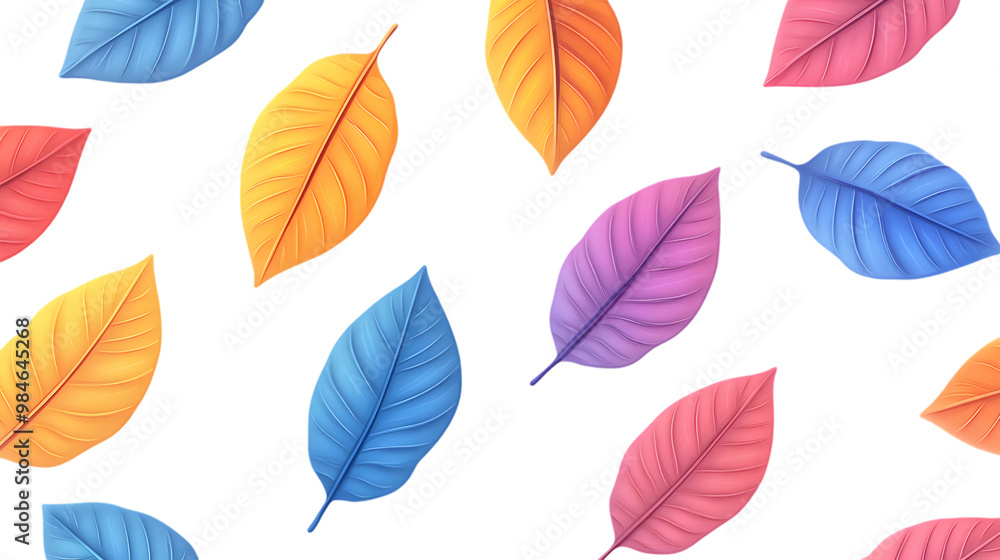 Obraz premium Colorful Autumn Leaves Pattern