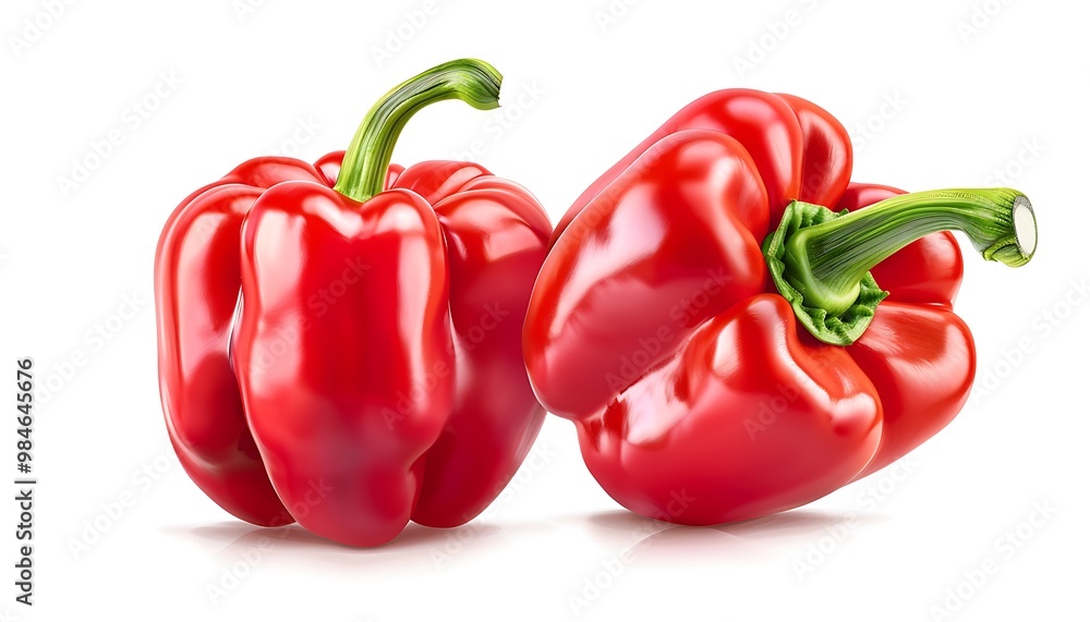 Red bell pepper isolated on white background Red bell pepper isolated on white background