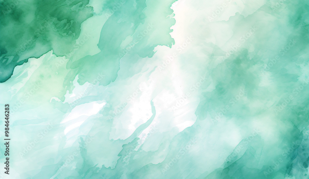 Green watercolor wash creates a refreshing and serene backdrop, evoking a sense of nature and tranquility Green watercolor wash creates a refreshing and serene backdrop, evoking a sense of nature and tranquility