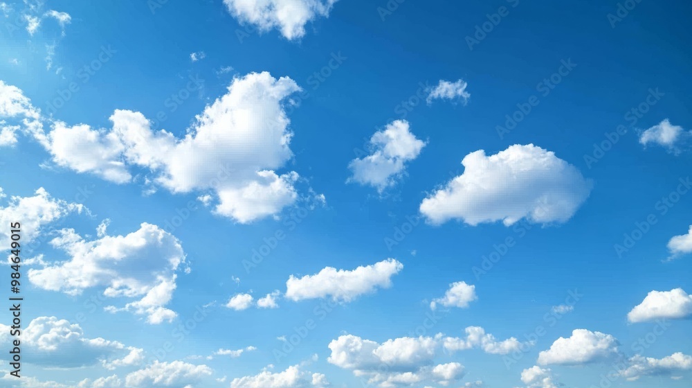 Clear blue sky with few clouds, high contrast, Clear blue sky with few clouds, high contrast,