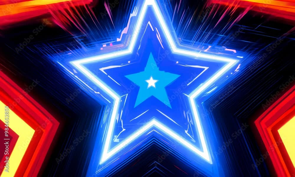 A star with a red and yellow outline A star with a red and yellow outline