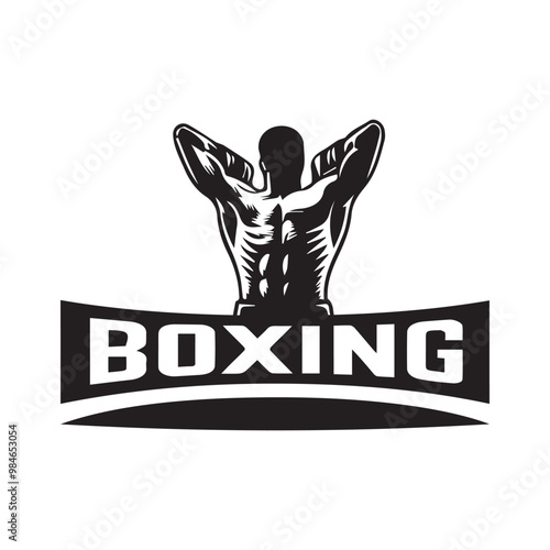 Creative Set Of Illustration Boxing Logo Design