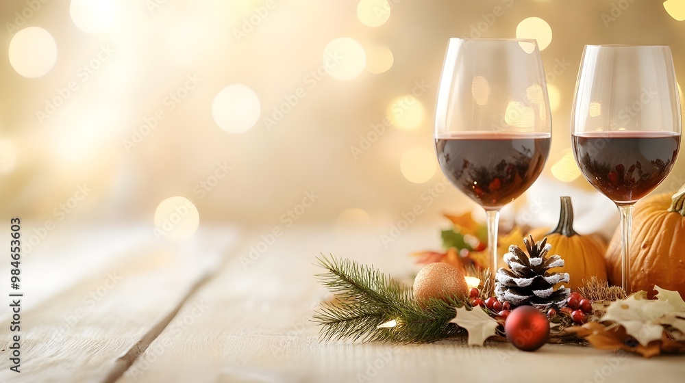 Warm Thanksgiving Gathering - Inviting Festive Backdrop with Wooden Textures and Harvest Colors for a Cozy Holiday Atmosphere Warm Thanksgiving Gathering - Inviting Festive Backdrop with Wooden Textures and Harvest Colors for a Cozy Holiday Atmosphere