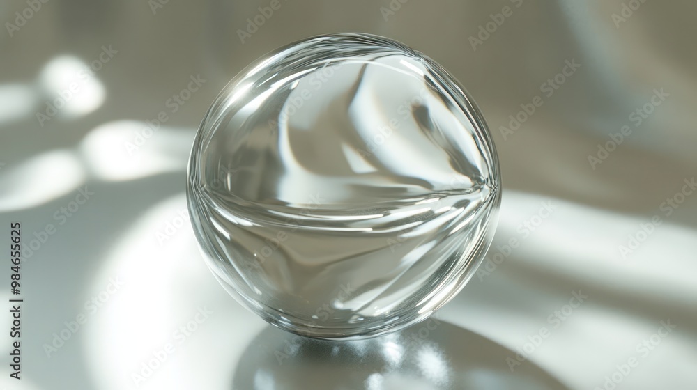 A highly realistic oil drop on glass, with reflections and transparency capturing the interaction of light. A highly realistic oil drop on glass, with reflections and transparency capturing the interaction of light.