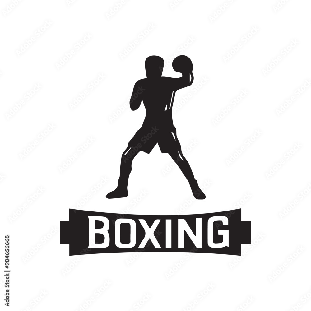 Creative Set Of Illustration Boxing Logo Design Creative Set Of Illustration Boxing Logo Design