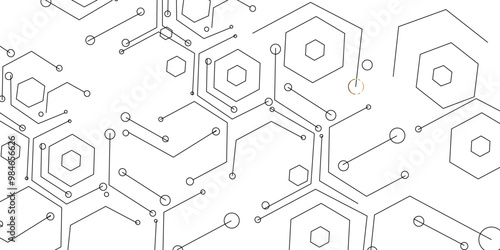 Abstract white and black background with hexagons . Hexagonal Background Luxury White Pattern seamless bright white abstract honeycomb background 3D Futuristic abstract geometric mesh cell texture.