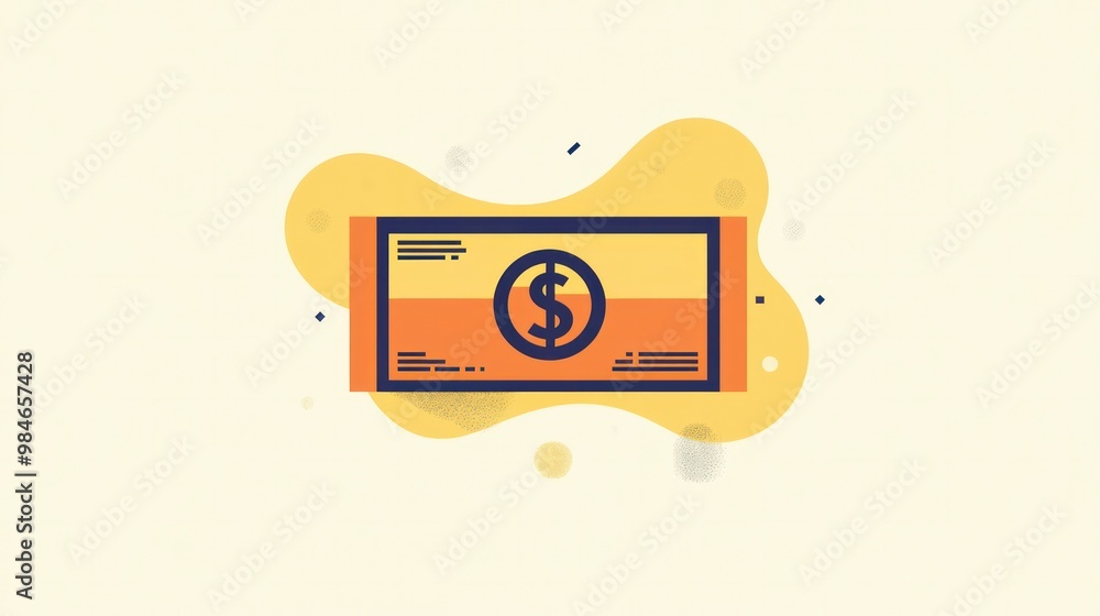 A minimalist money design, focusing on simple lines and shapes to represent cash in a modern, sleek style. A minimalist money design, focusing on simple lines and shapes to represent cash in a modern, sleek style.