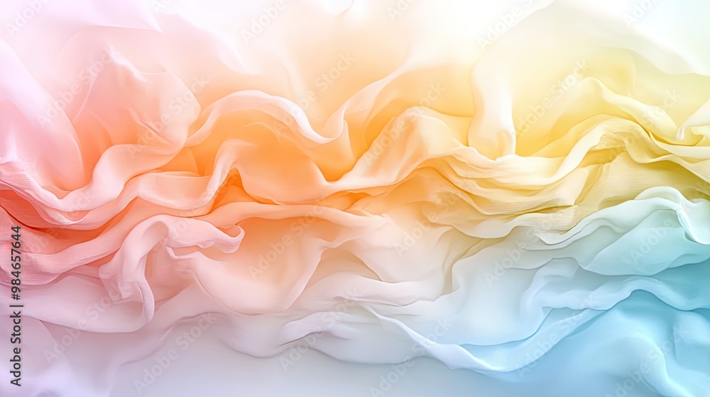 Obraz premium Soft Colorful Fabric Flowing Background Design