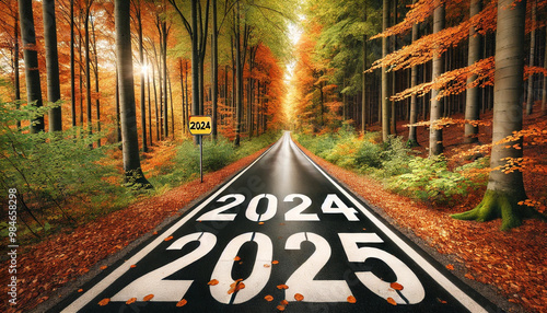 road with number 2025 on it photo