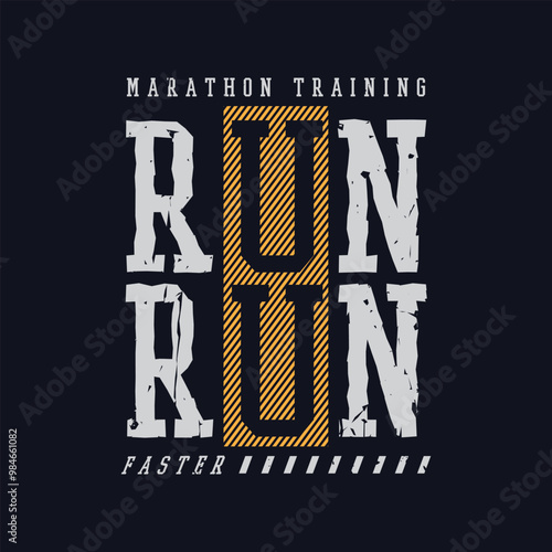 Run Faster Illustration typography for t shirt, poster, logo, sticker, or apparel merchandise