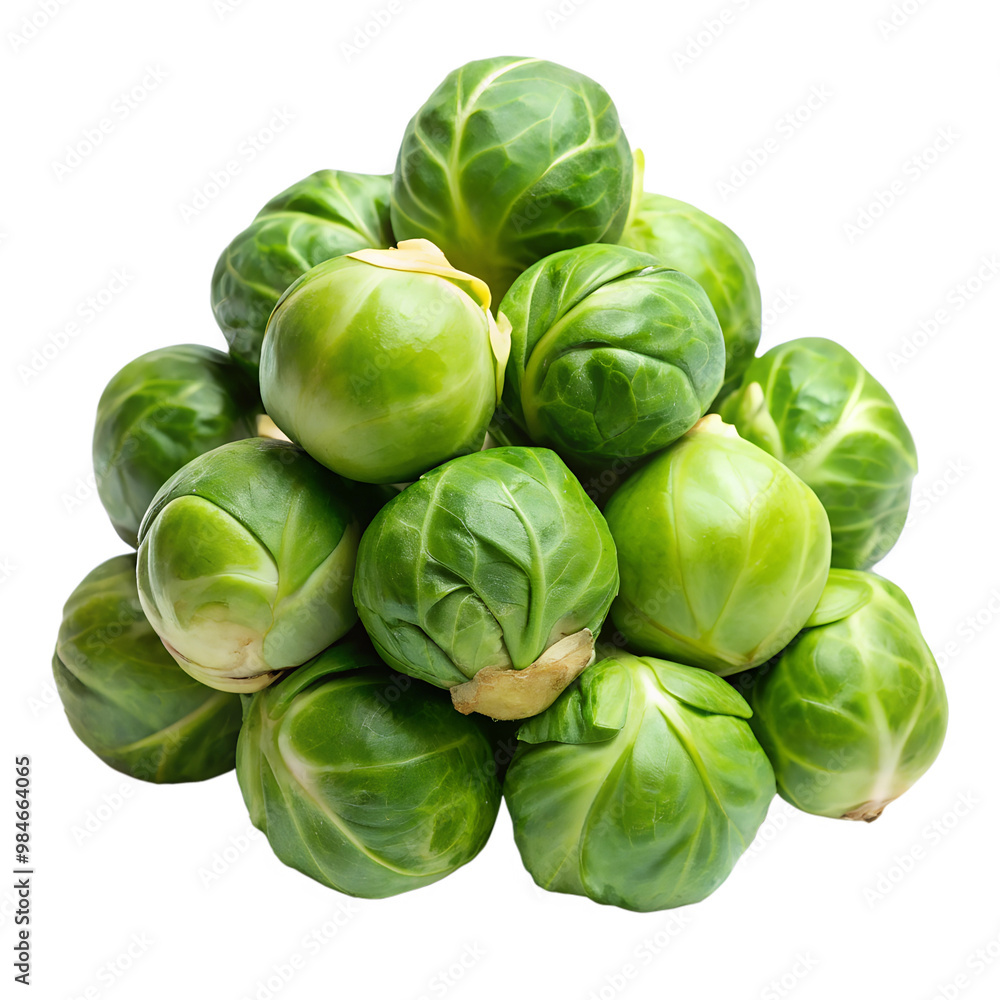 Fototapeta premium Brussels sprouts isolated on transparent background