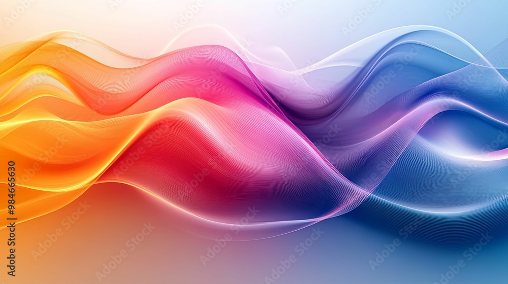 Abstract Colorful Wavy Lines on a Gradient Background Abstract Colorful Wavy Lines on a Gradient Background
