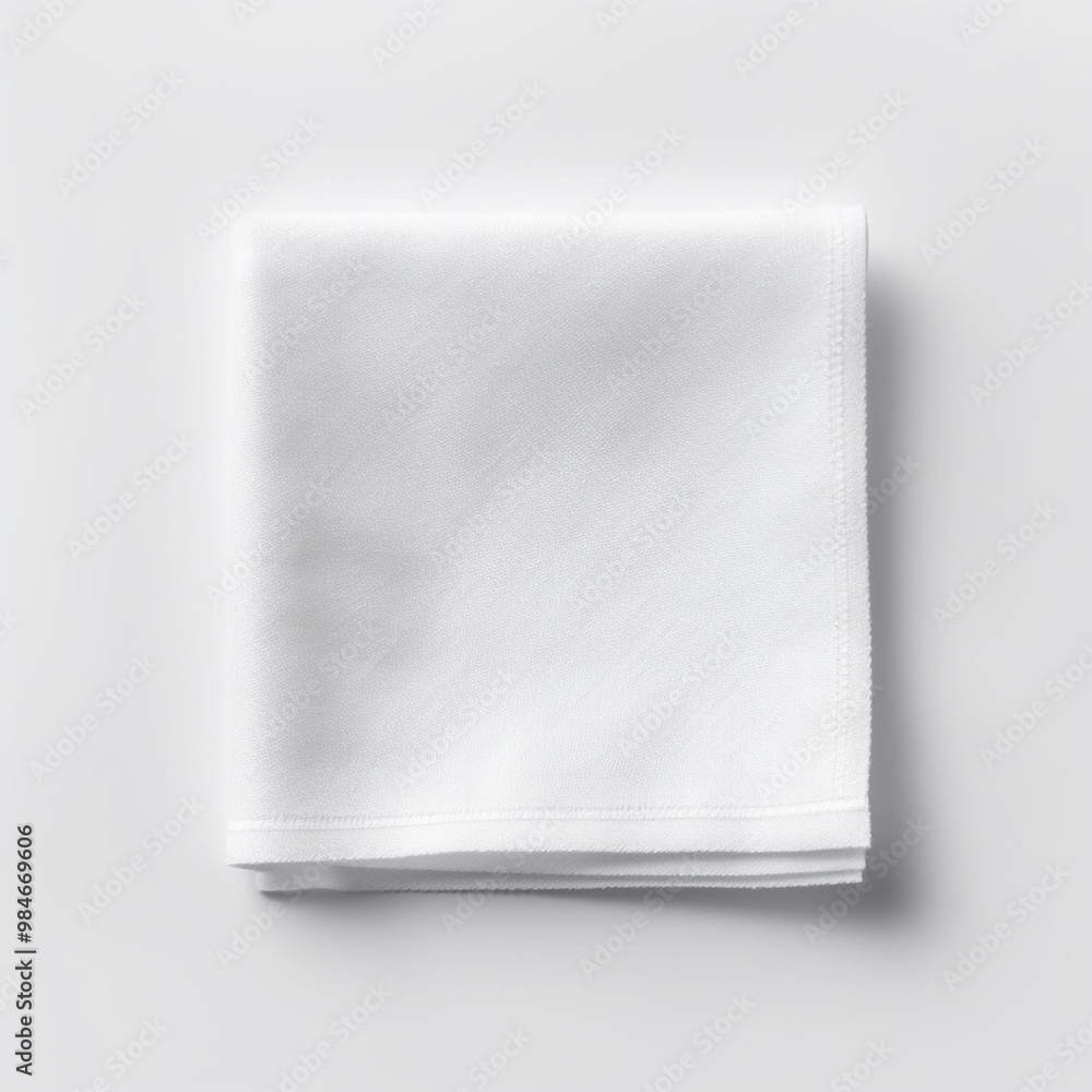 Blank white restaurant napkin isolated on white background Blank white restaurant napkin isolated on white background