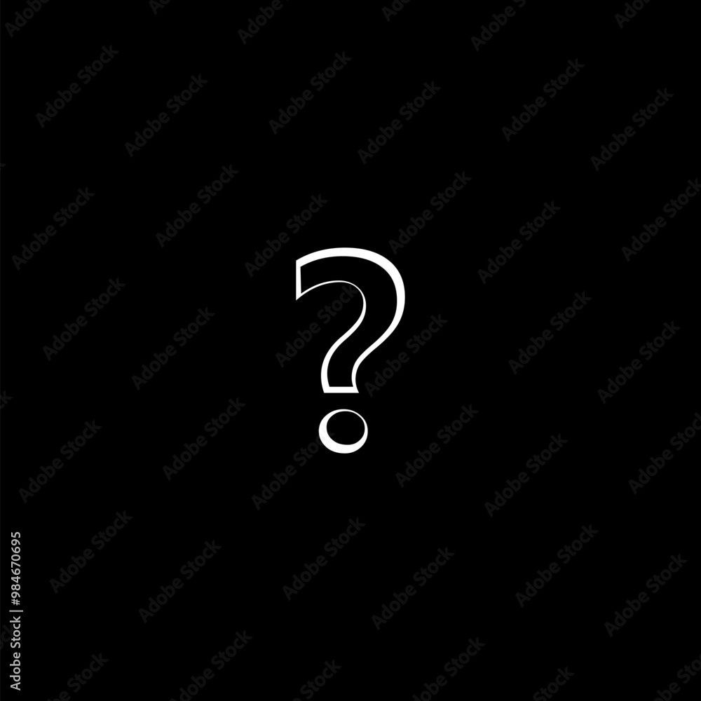 Question mark sign icon isolated on dark background Question mark sign icon isolated on dark background