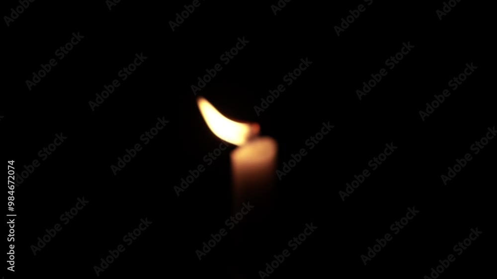 Candle Flame Burning in Total Darkness Candle Flame Burning in Total Darkness