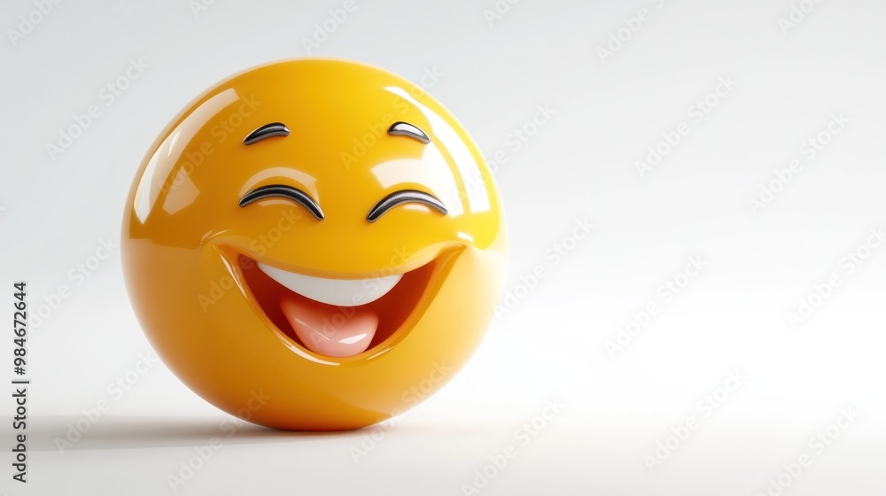 A cheerful yellow emoji with a big smile, conveying happiness and positivity. A cheerful yellow emoji with a big smile, conveying happiness and positivity.