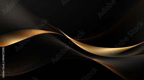 The splendor of luxury black gold abstract background.