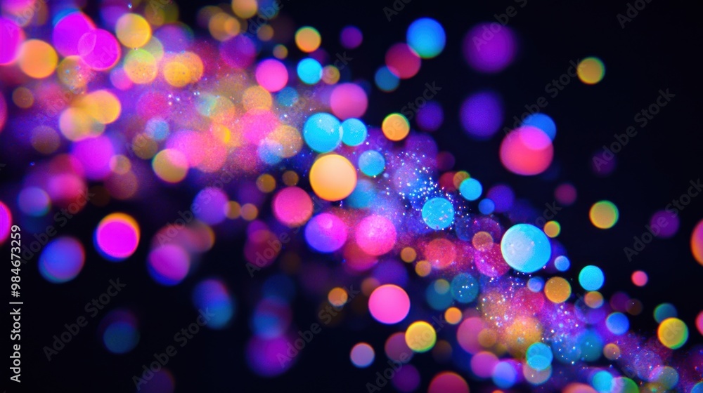 A vibrant abstract background featuring colorful bokeh lights and sparkles. A vibrant abstract background featuring colorful bokeh lights and sparkles.