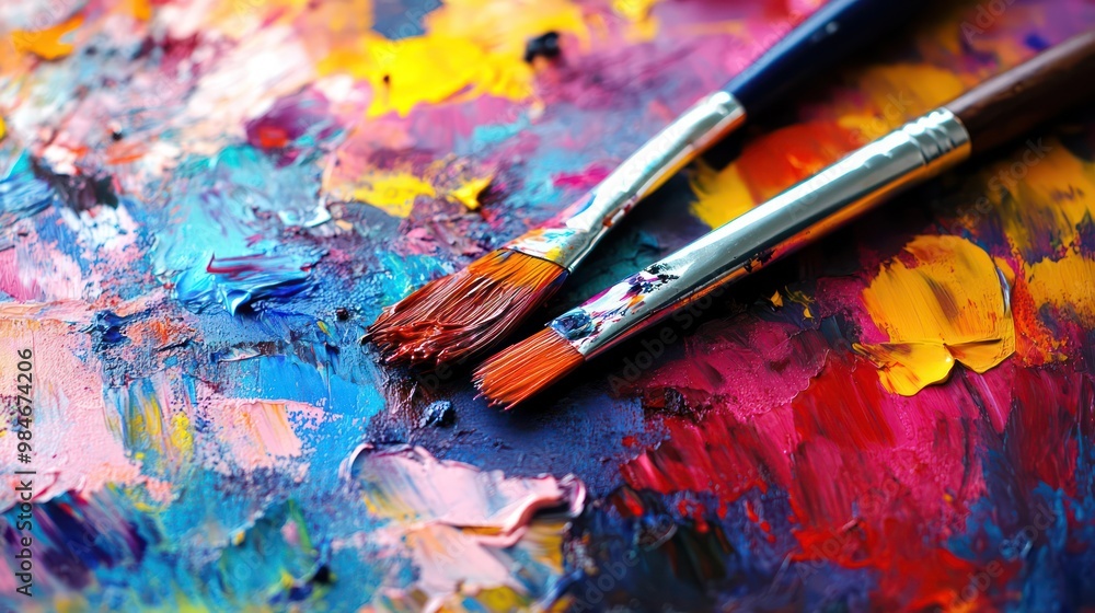 Obraz premium Freedom through art therapy, showing emotional healing and self-expression through creative processes