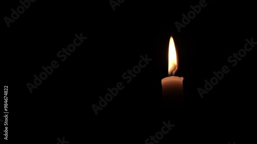 Candle Burning in Church, Restaurant, or Home