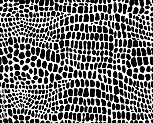 Seamless pattern of alligator skin on a white background		