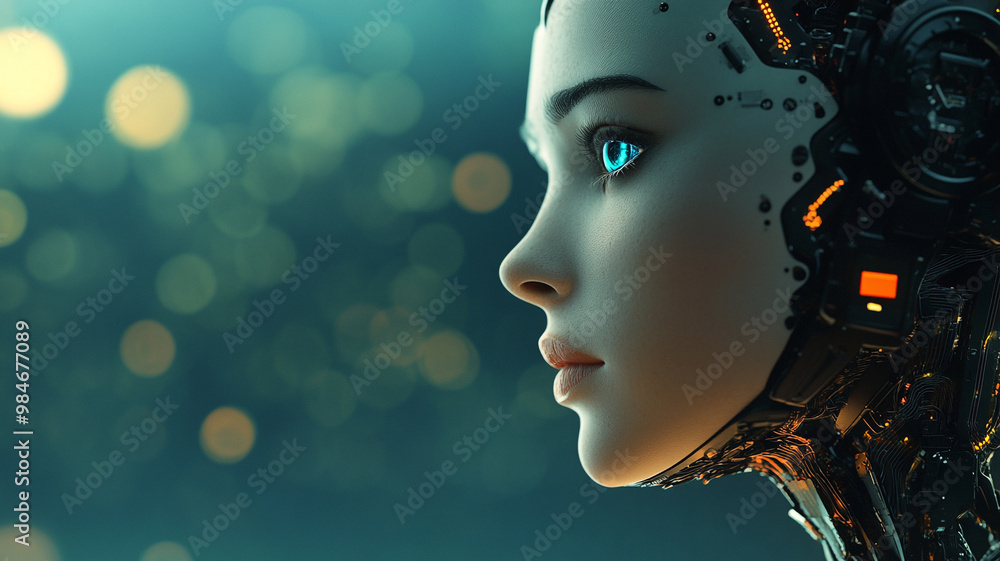 an AI-powered female robot. an AI-powered female robot.