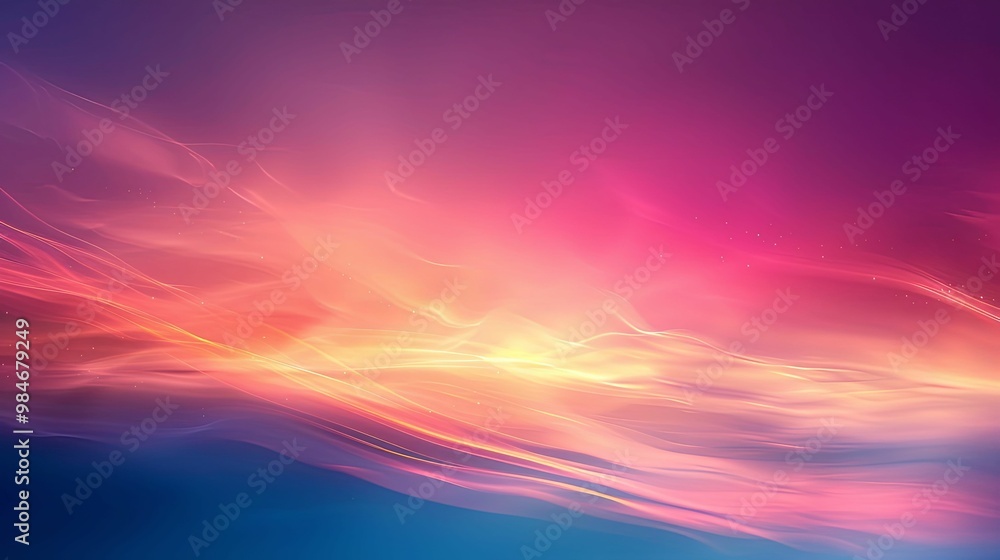 Abstract Gradient Background with Flowing Lines and Scattered Sparkles Abstract Gradient Background with Flowing Lines and Scattered Sparkles