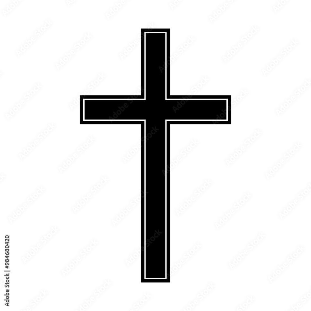 Cross religious symbol. Spiritual practice, church rituals and prayer. Symbol salvation, faith and hope. Crucifixion and resurrection Jesus Christ. Christian cross. Cross religious symbol. Spiritual practice, church rituals and prayer. Symbol salvation, faith and hope. Crucifixion and resurrection Jesus Christ. Christian cross.