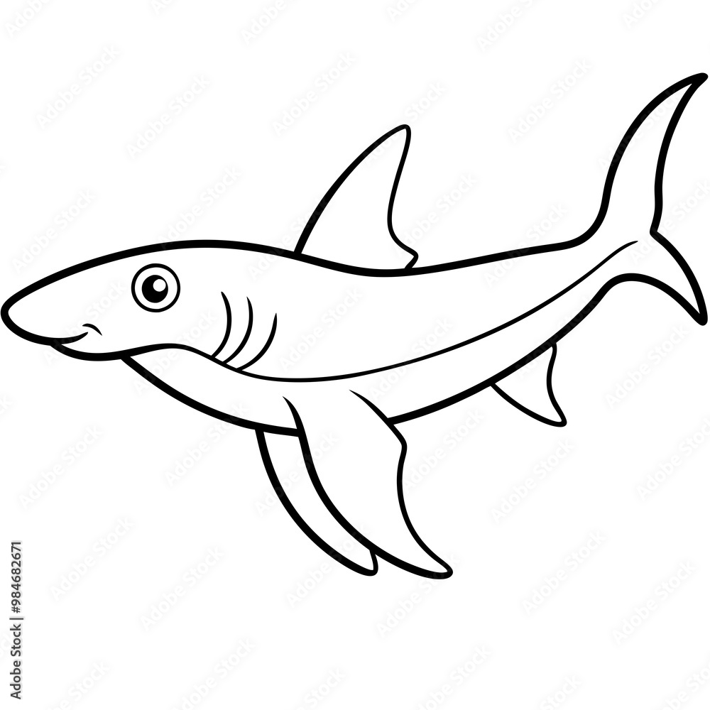 Sleek Hammerhead Shark Vector Art Sleek Hammerhead Shark Vector Art