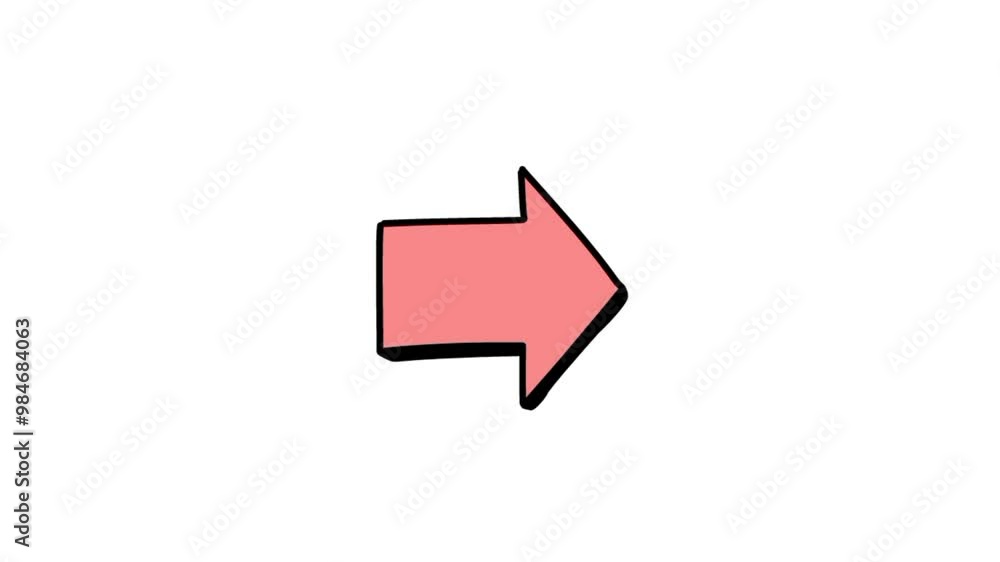 Red arrow animation isolated on white Red arrow animation isolated on white