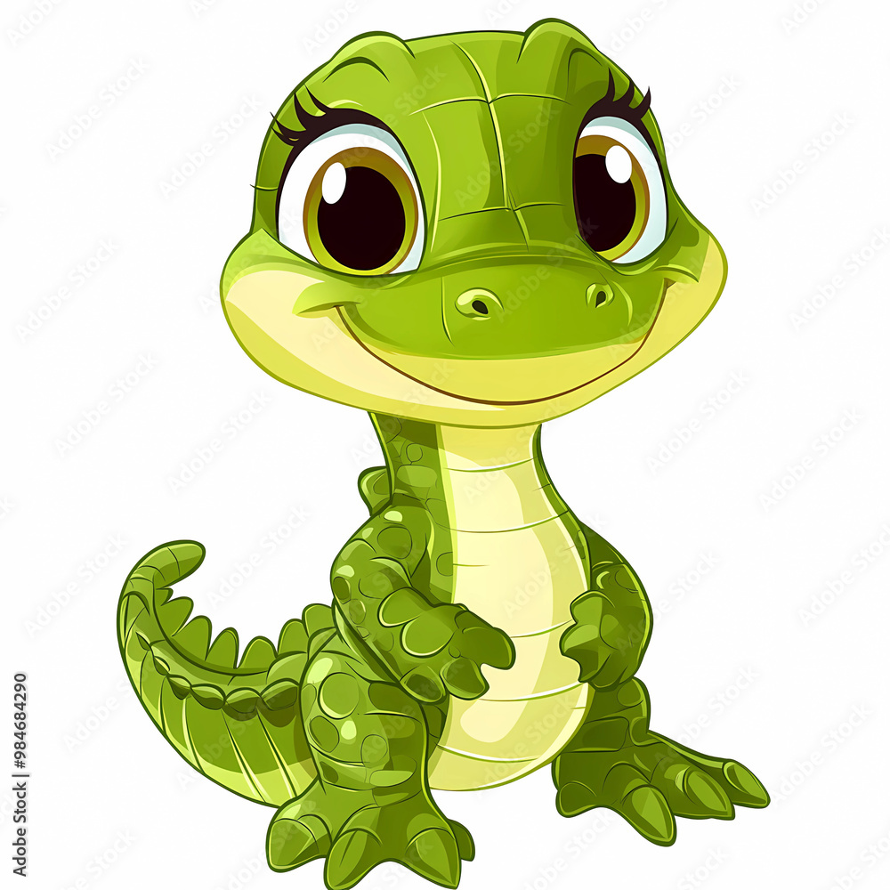 Fototapeta premium Cartoon Crocodile