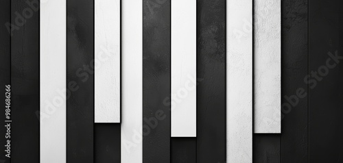 High contrast black and white vertical lines, textured surface with an aged look, abstract geometric design, urban grunge style