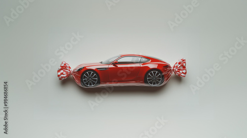 A car wrapped like a candy